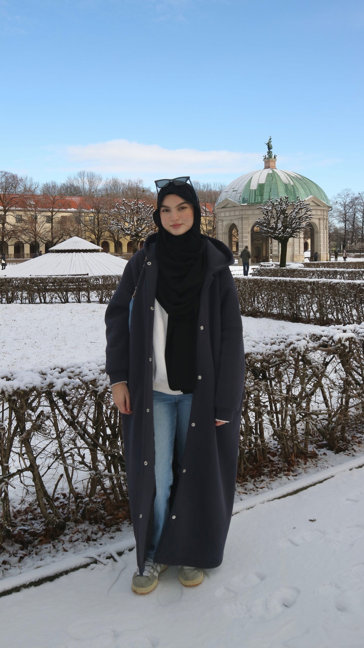 Hoodie Abaya Blue