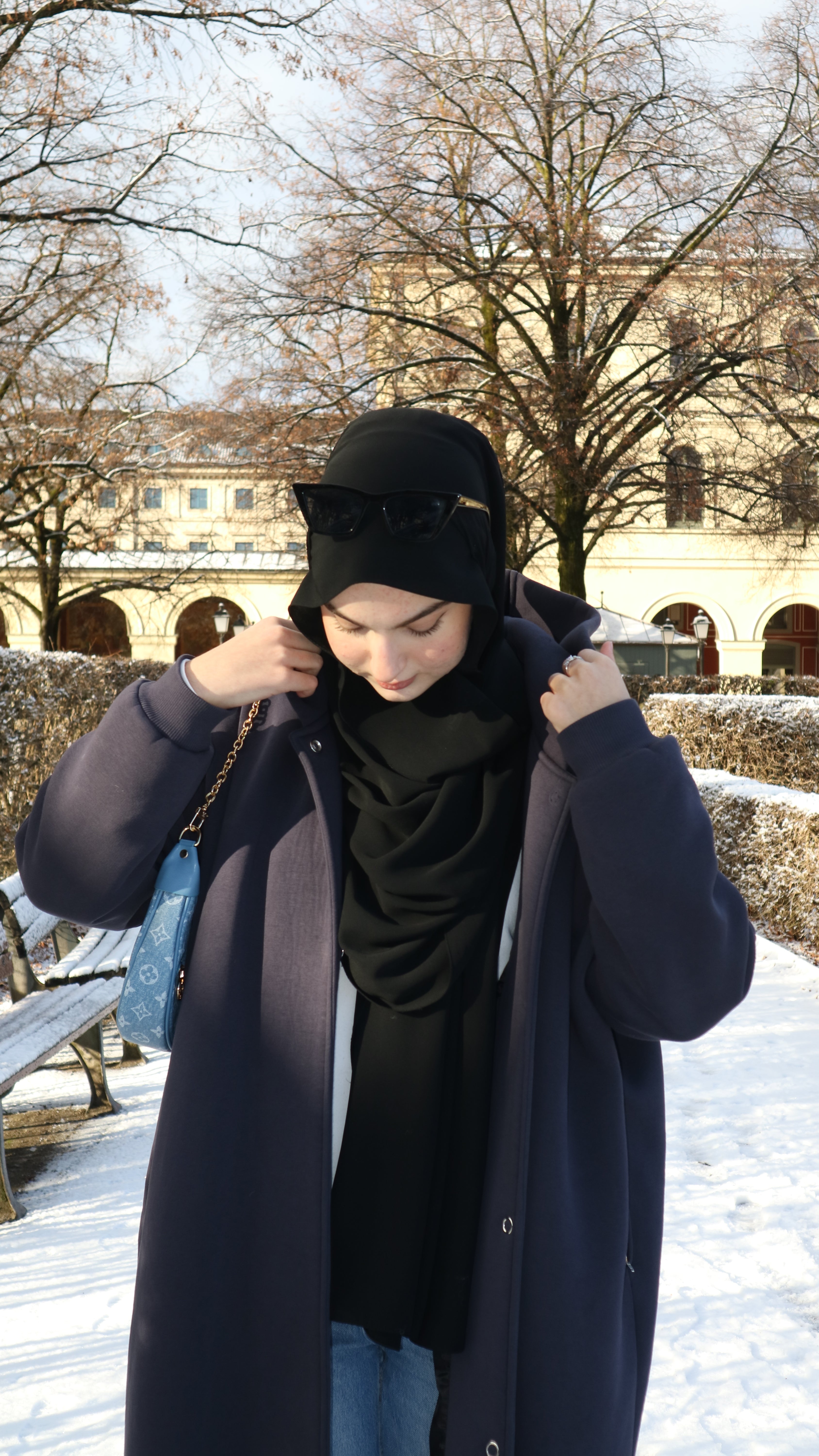 Hoodie Abaya Blue