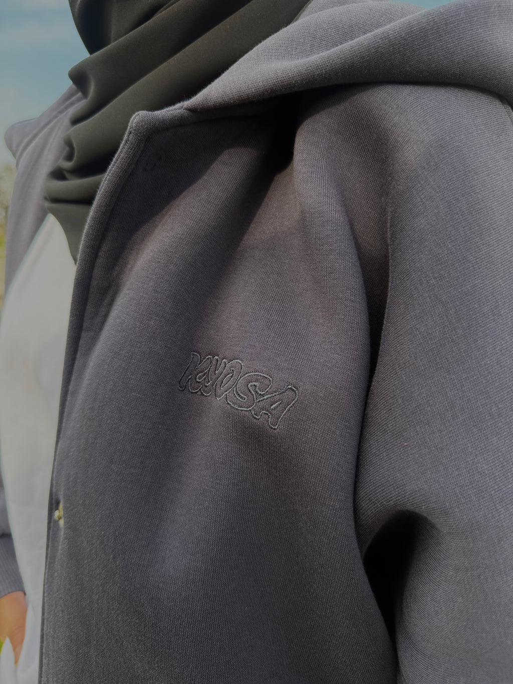 Hoodie Abaya Blue