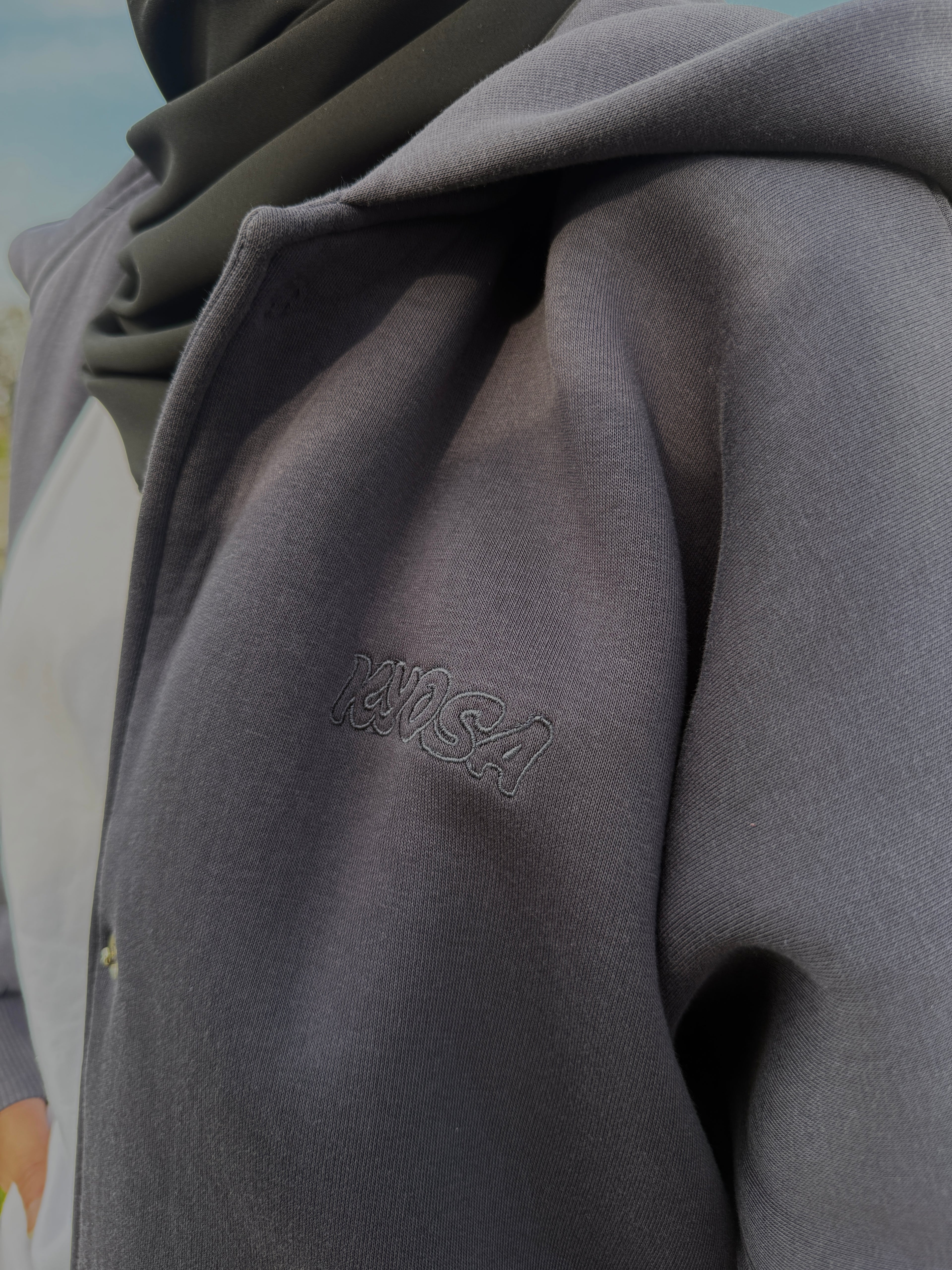 Hoodie Abaya Blue