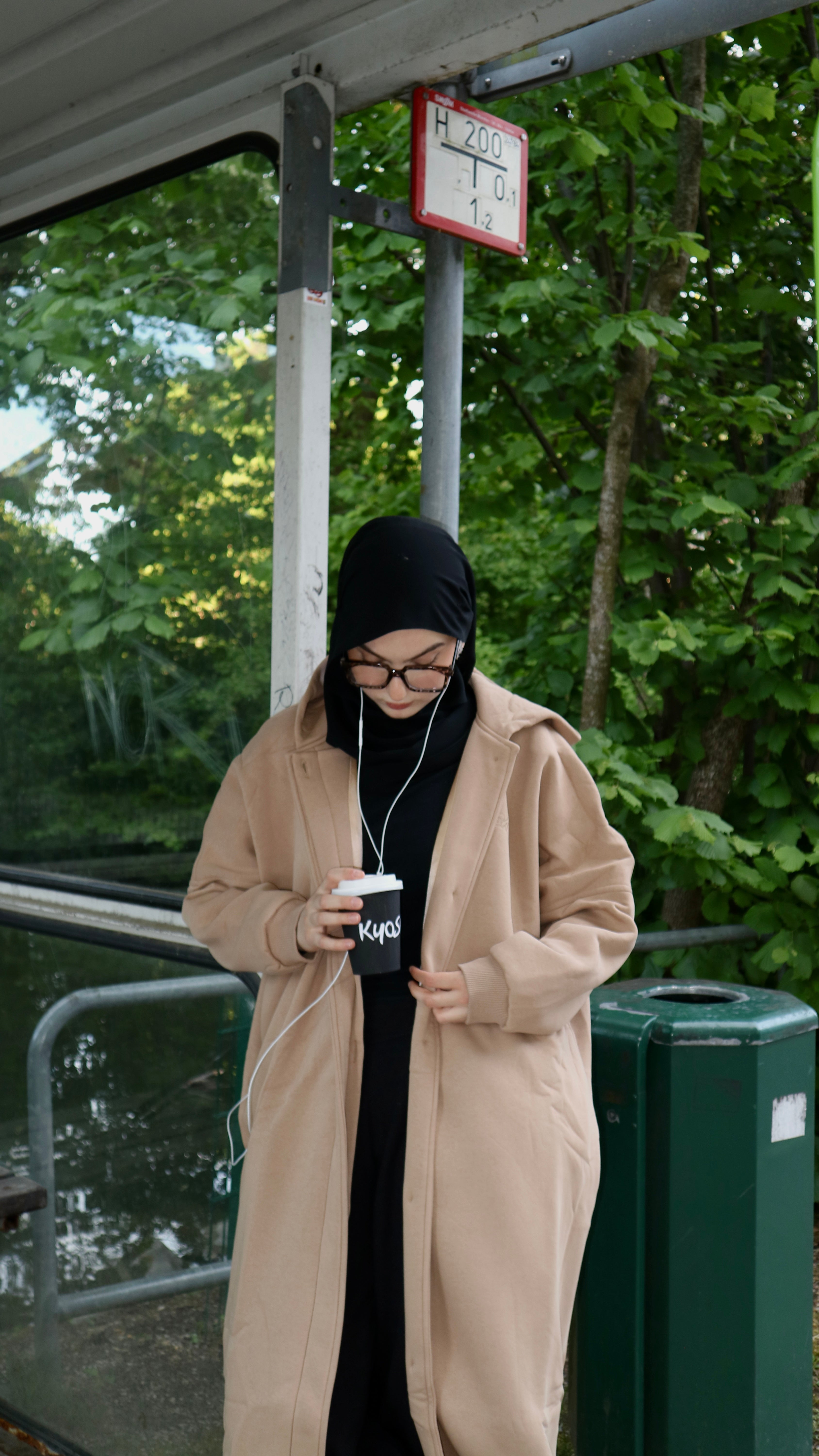 Hoodie Abaya Beige