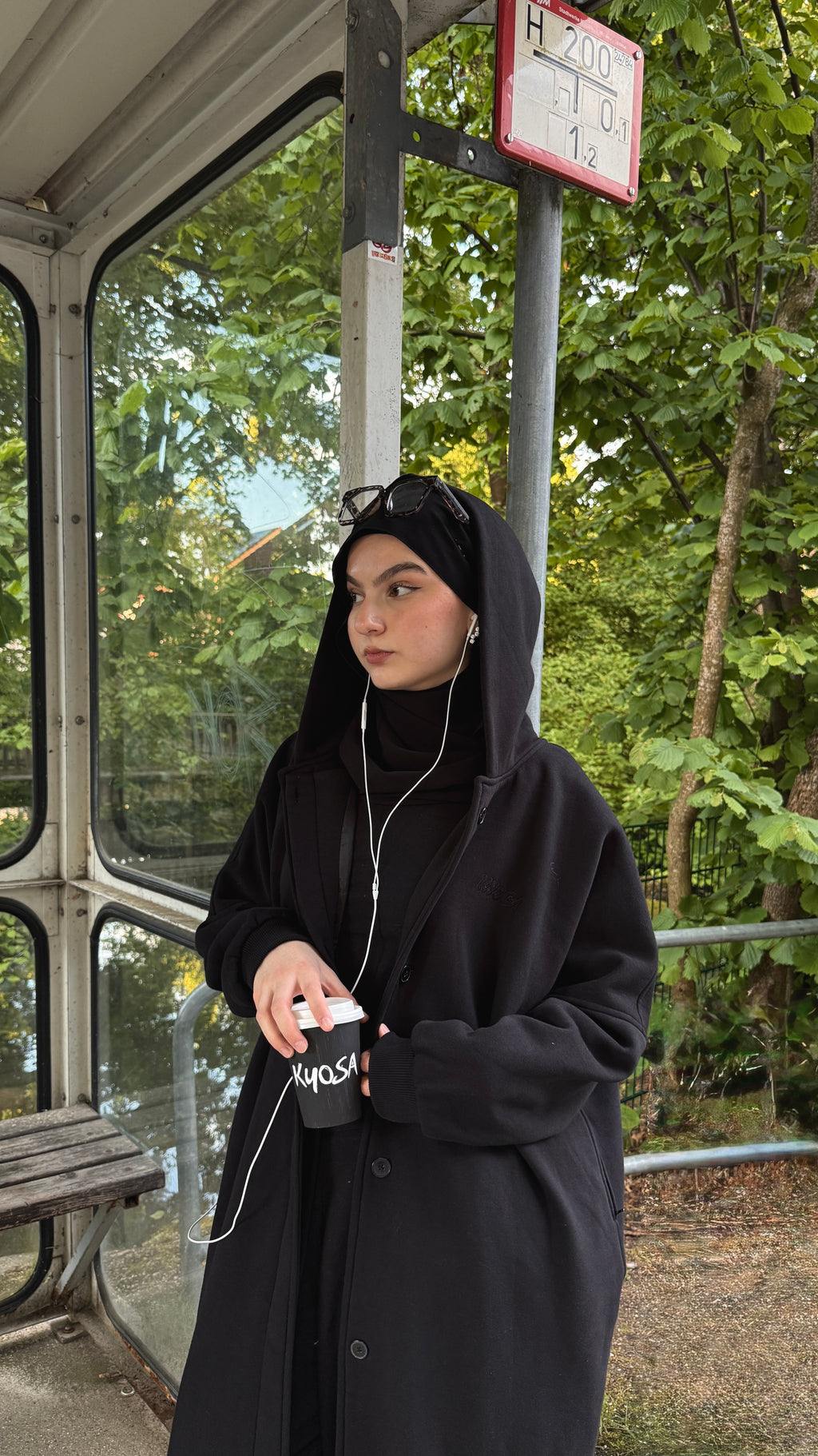 Hoodie Abaya black