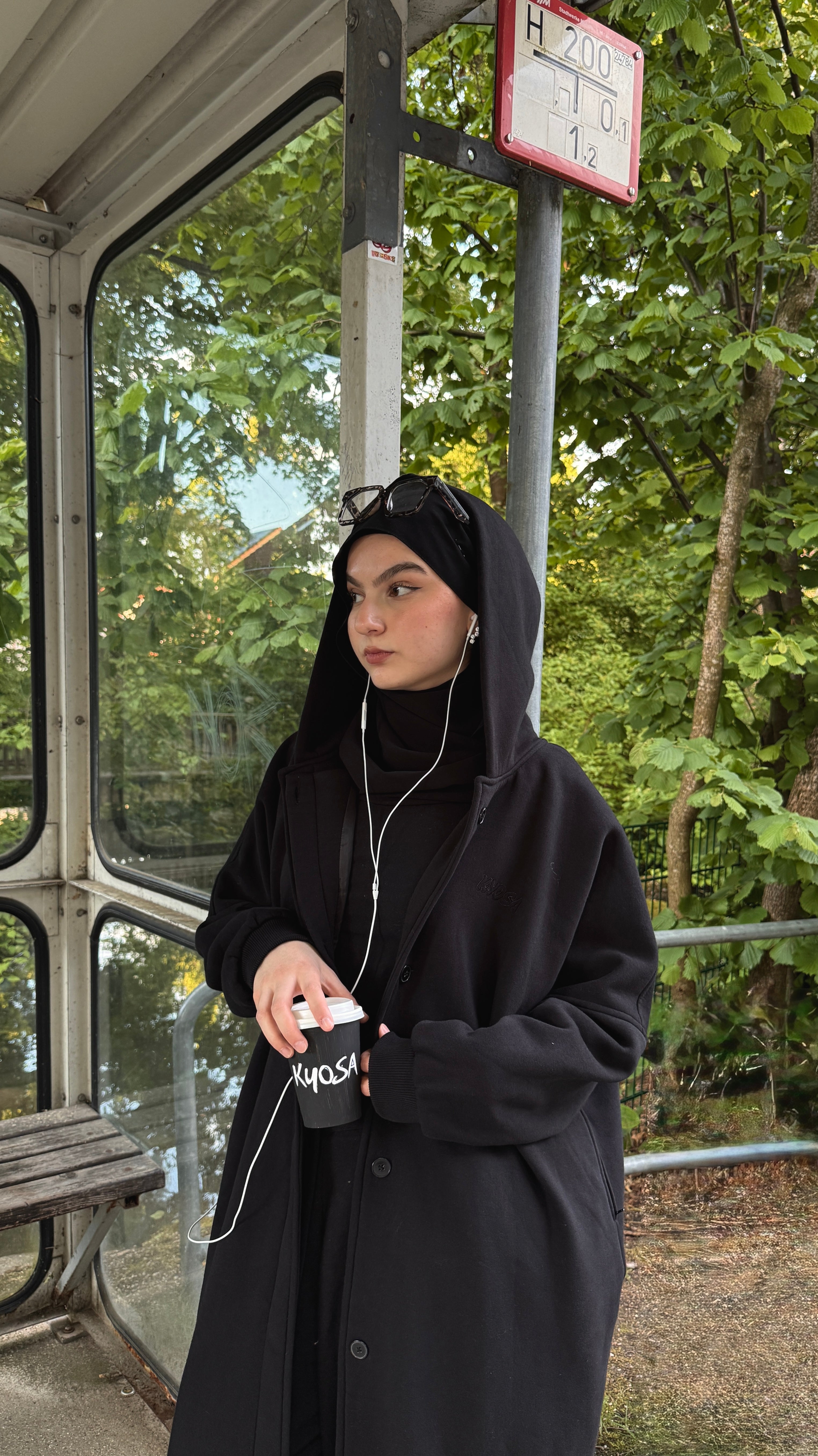 Hoodie Abaya black