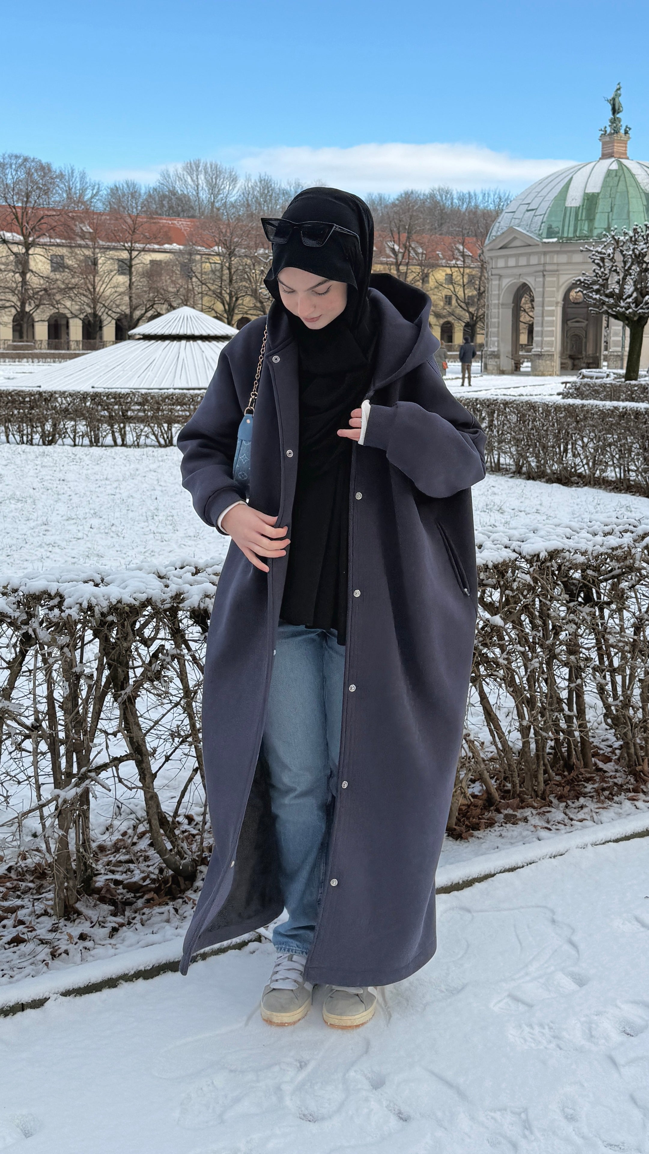 Hoodie Abaya Blue