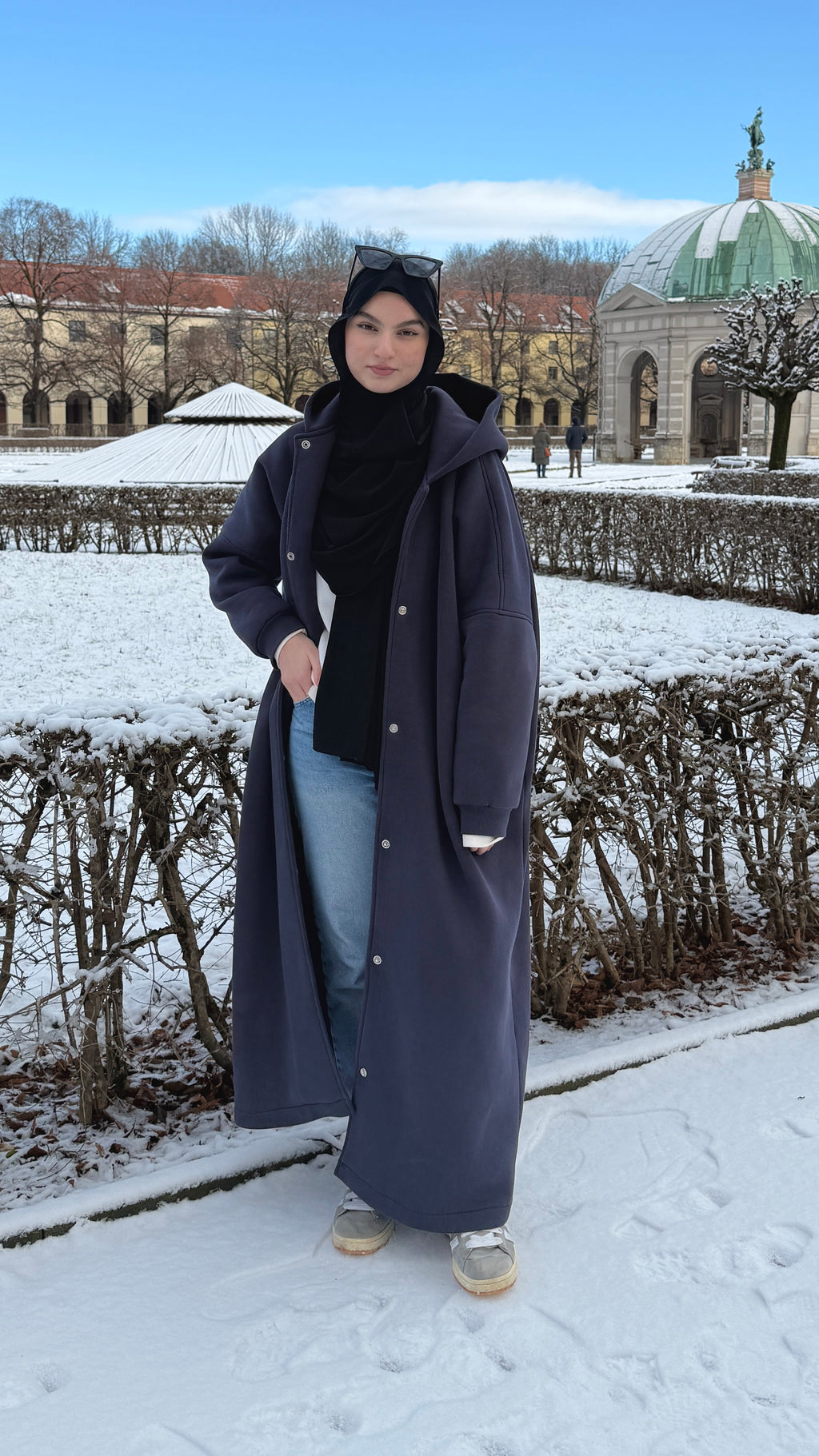 Hoodie Abaya Blue