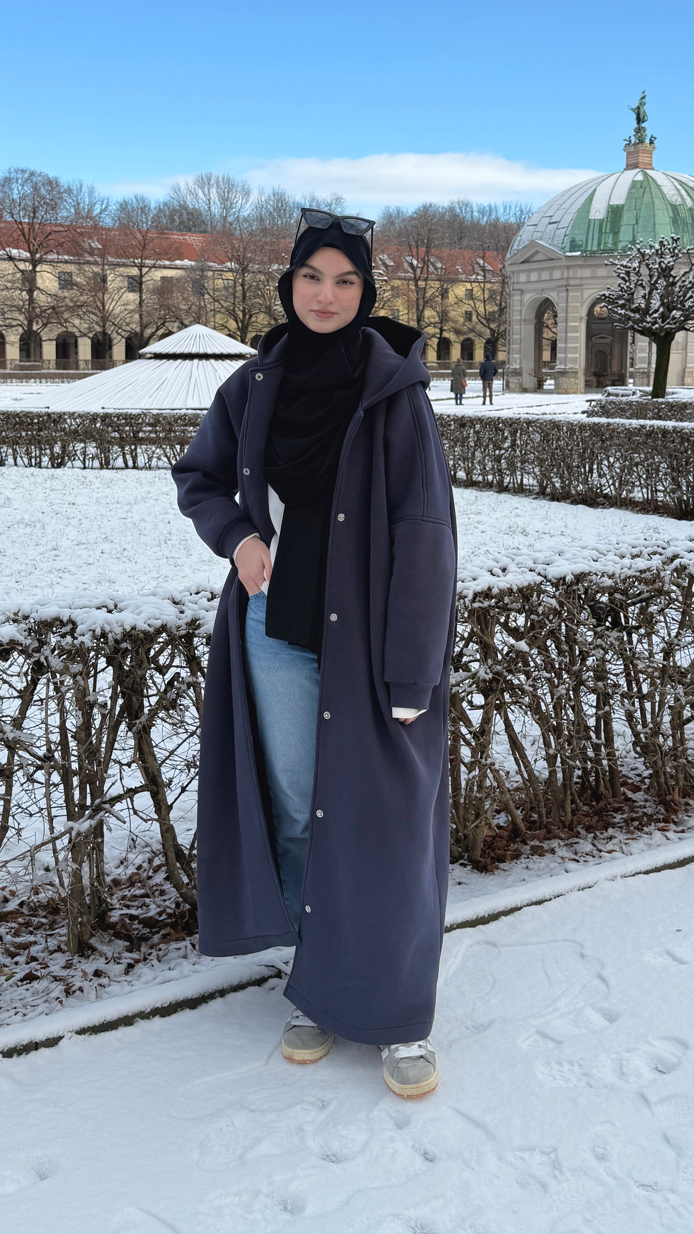 Hoodie Abaya Blue