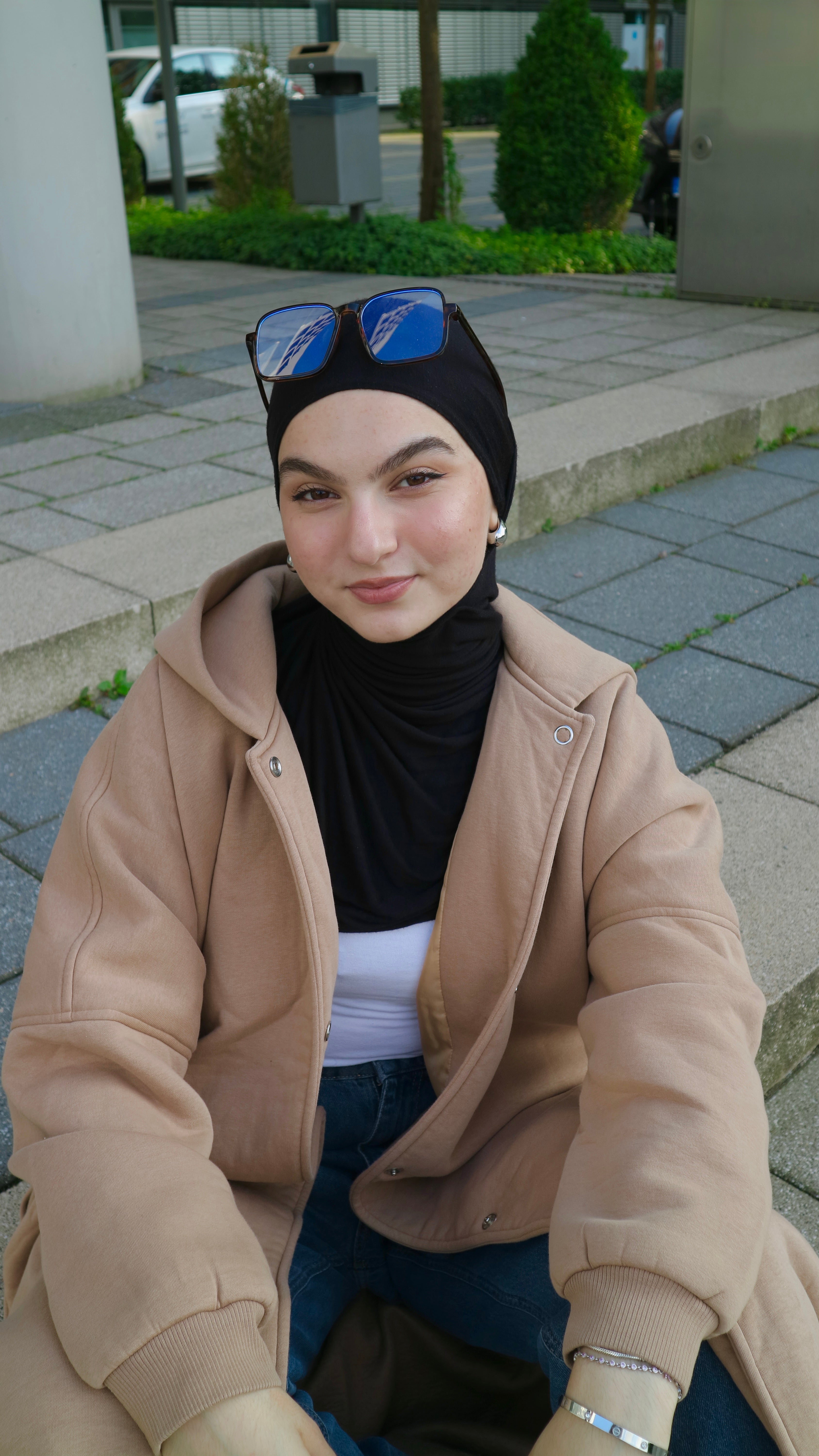 Hoodie Abaya Beige