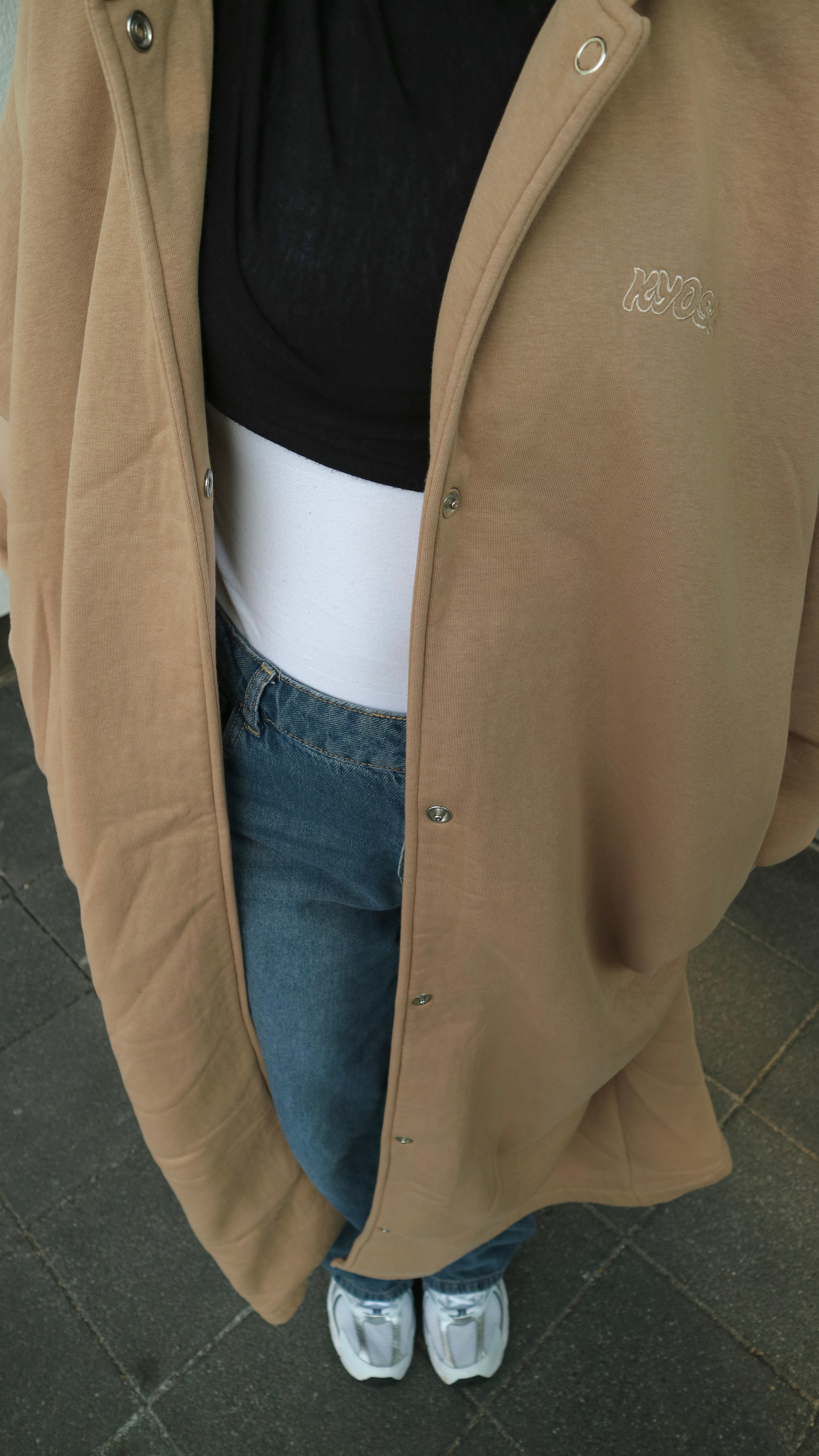 Hoodie Abaya Beige