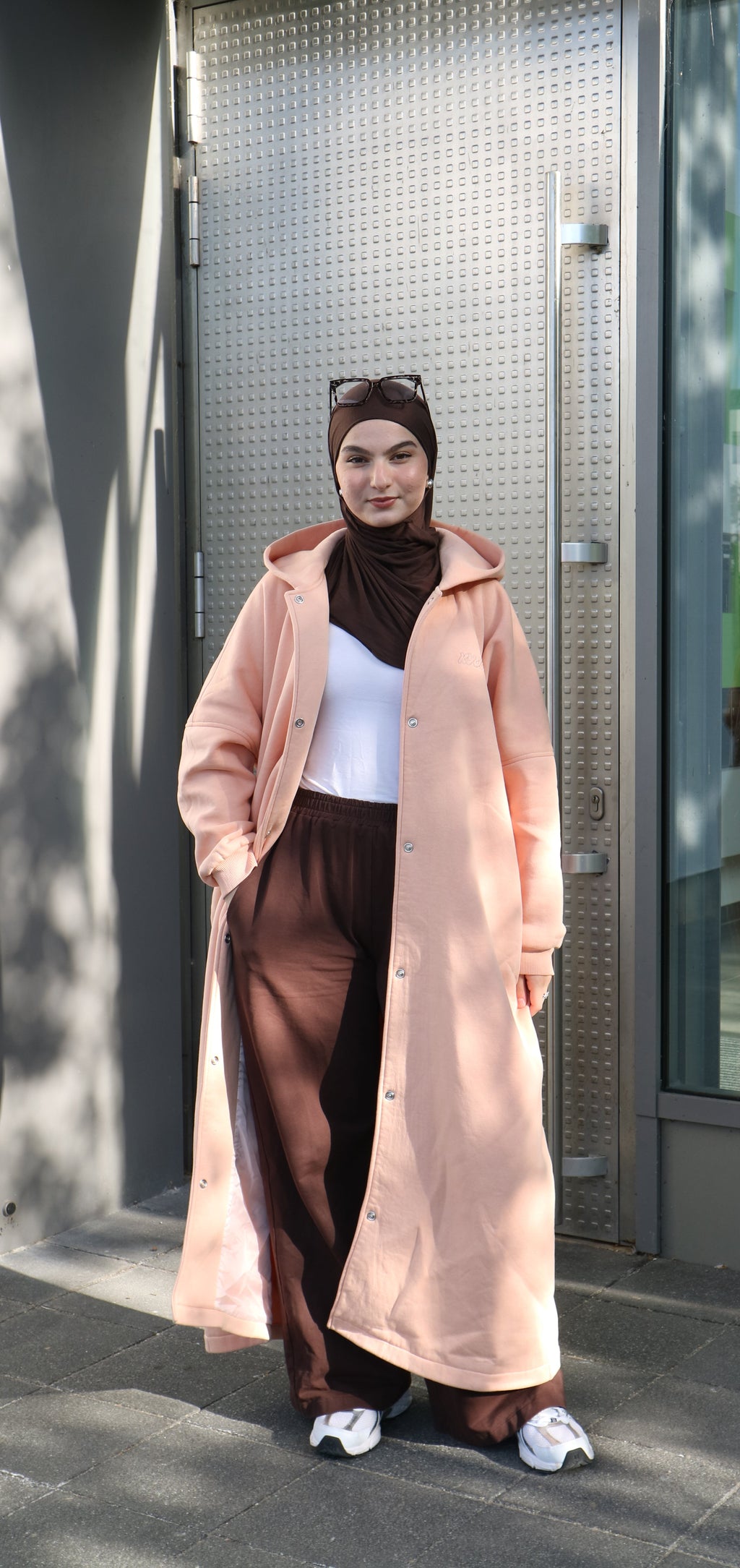 Hoodie Abaya Powder