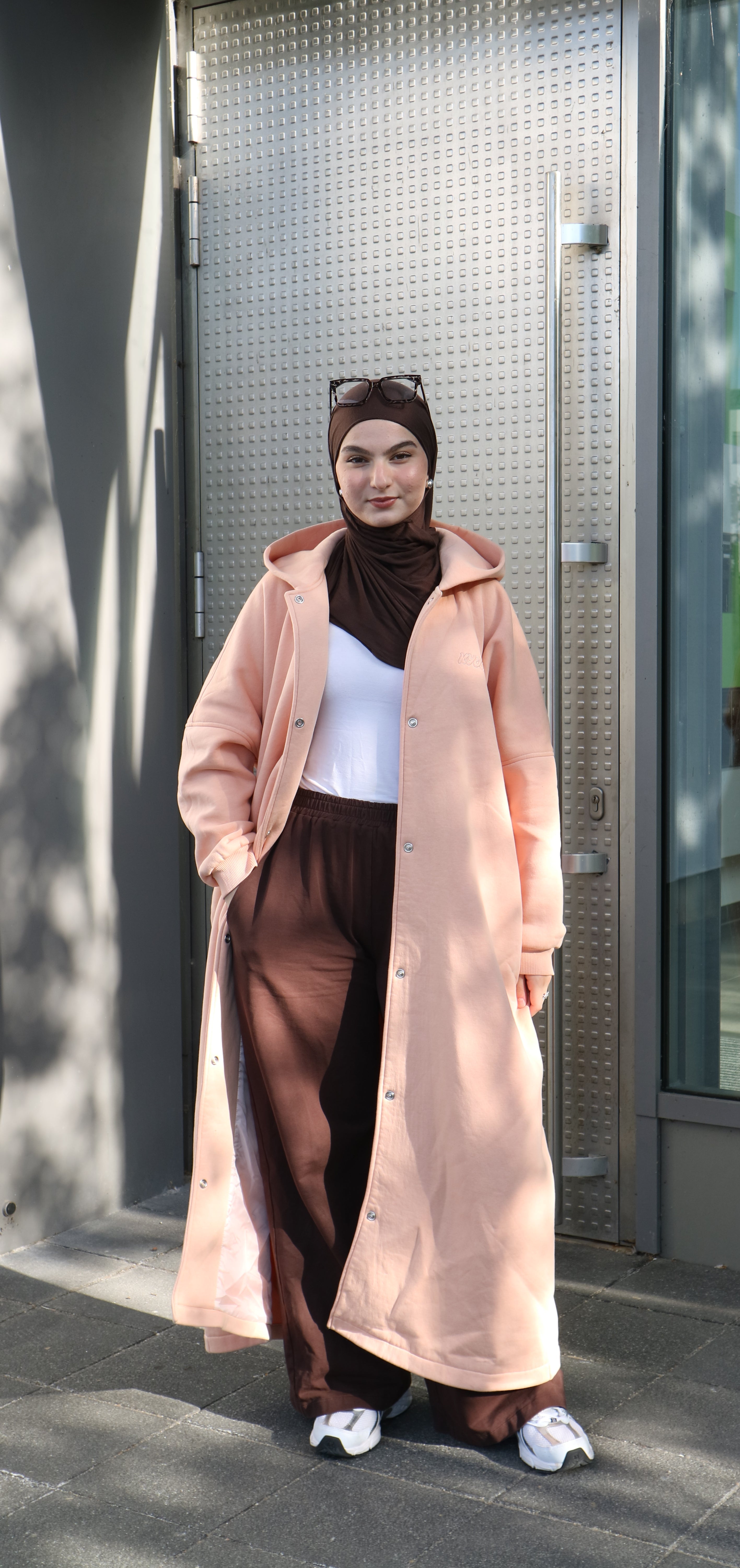 Hoodie Abaya Powder