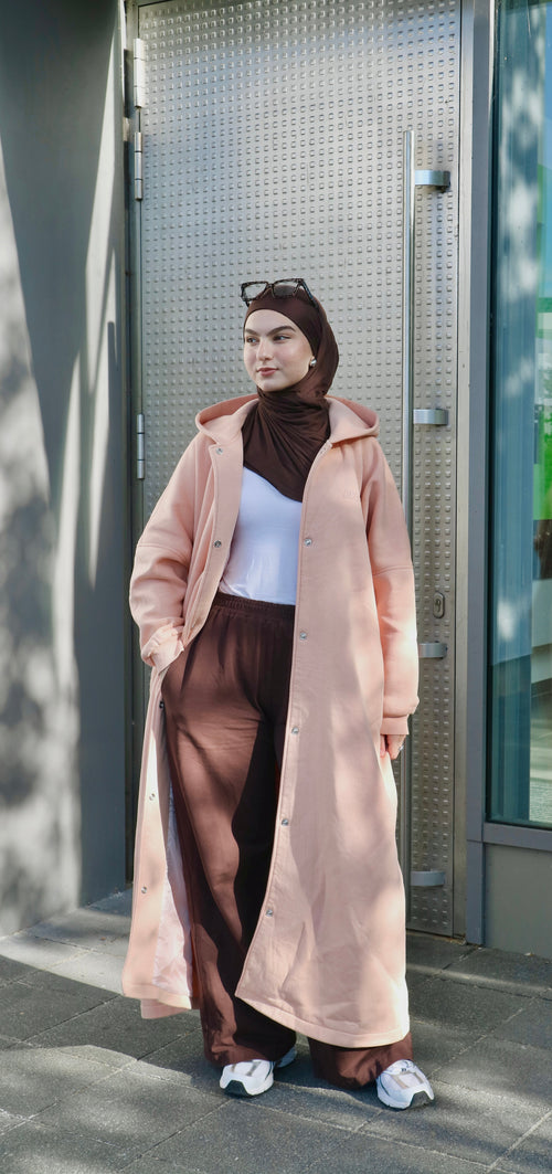 Hoodie Abaya Powder