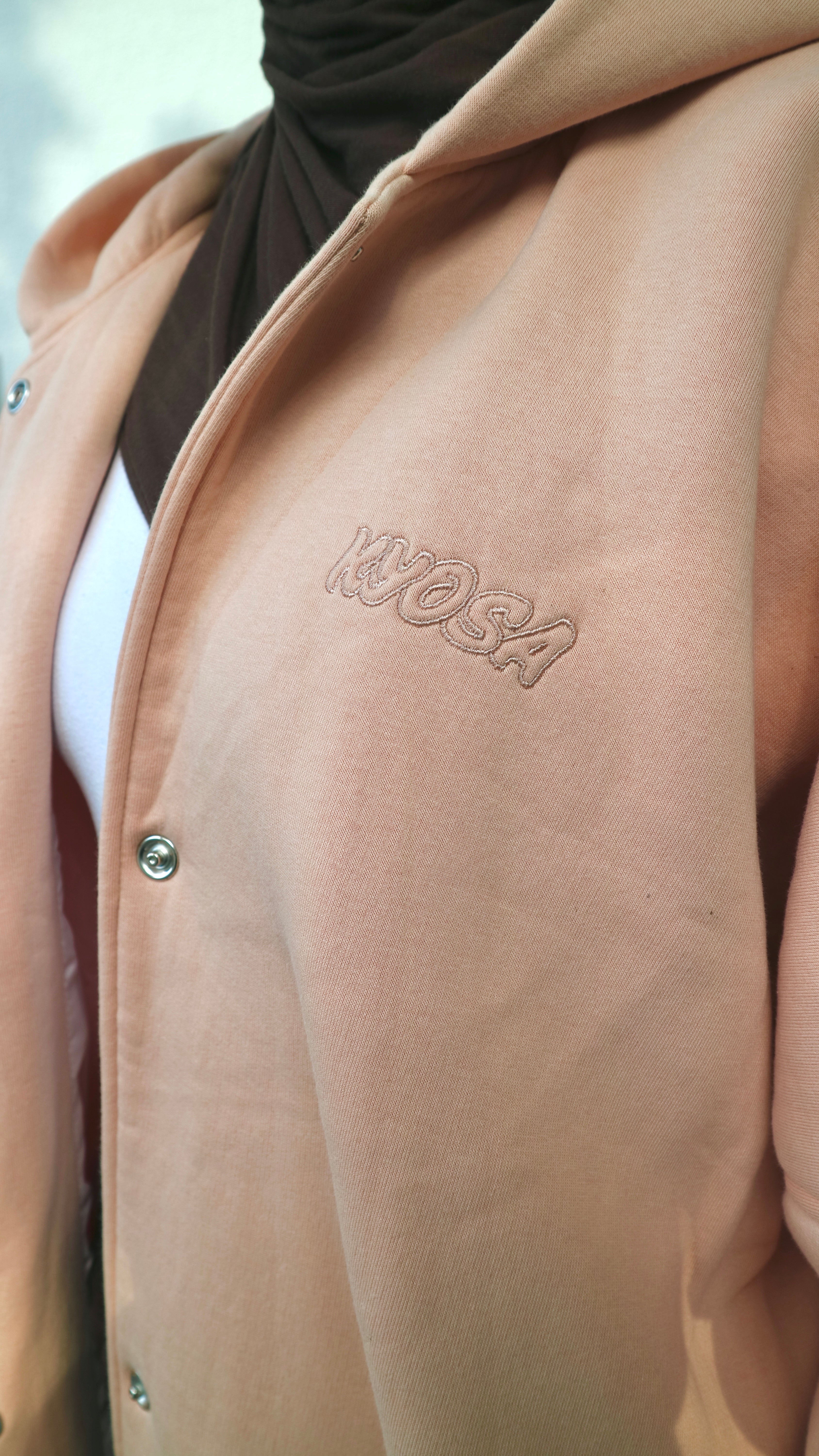 Hoodie Abaya Powder