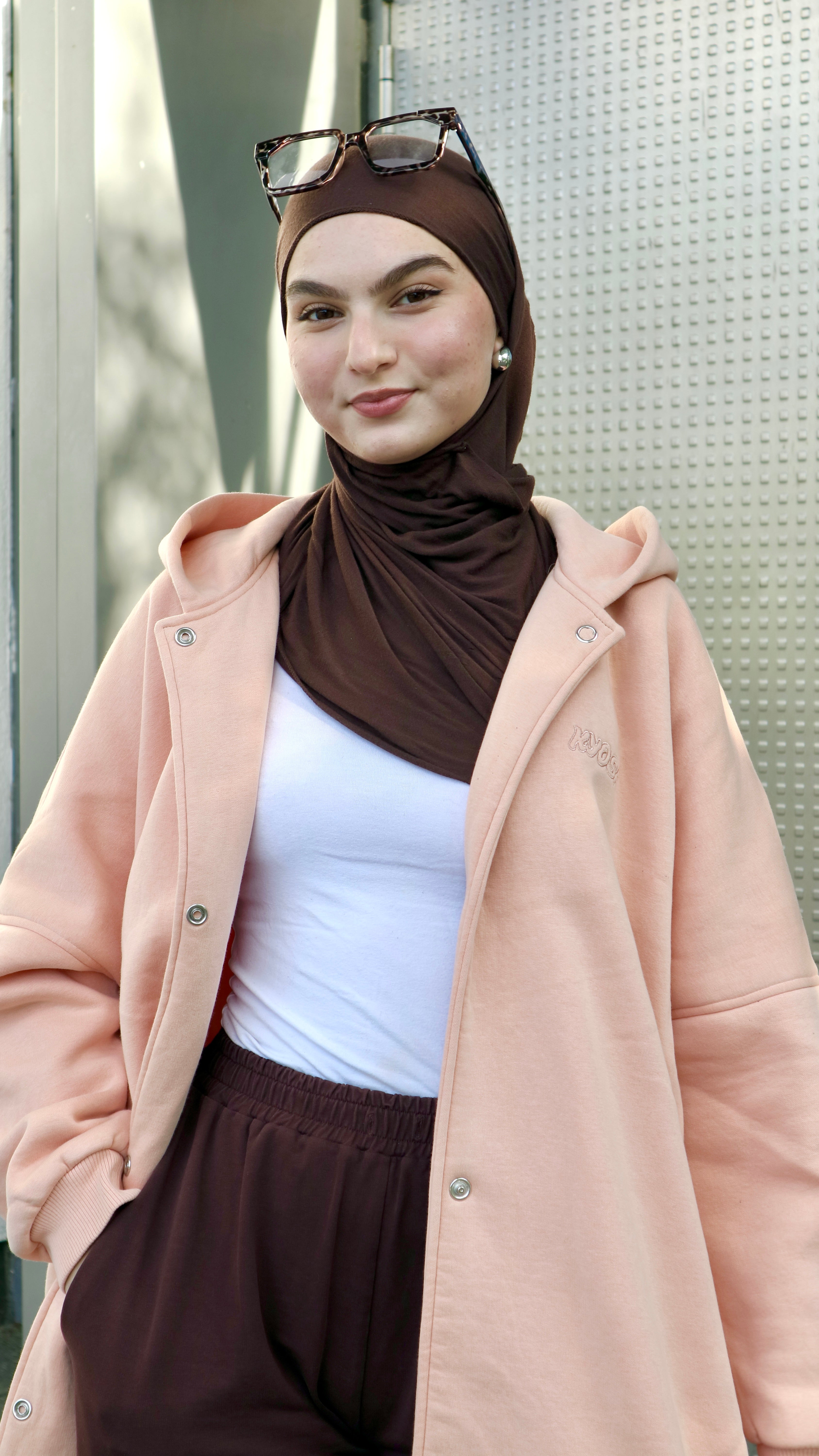 Hoodie Abaya Powder